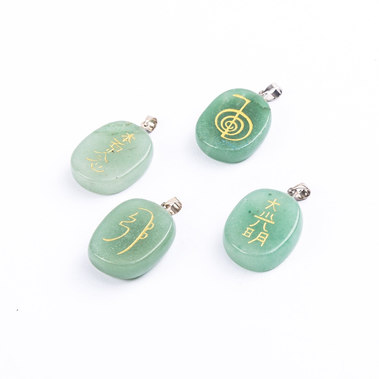 Reiki Symbol Pendants in Jade